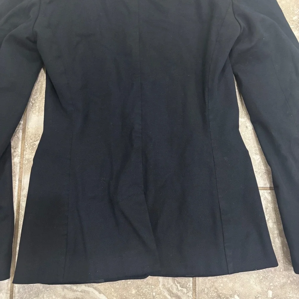 Reiss Womens Black Utility Blazer Jacket‎ Military Style Epaulettes Size XS